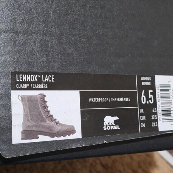 Sorel Lennox Lace Waterproof Boots Size 6.5 New - Picture 6 of 9